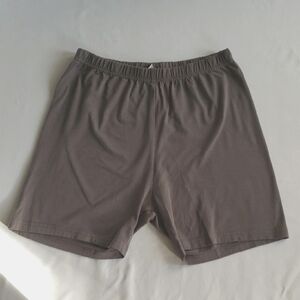 Grey, High Waisted, Basic Shorts